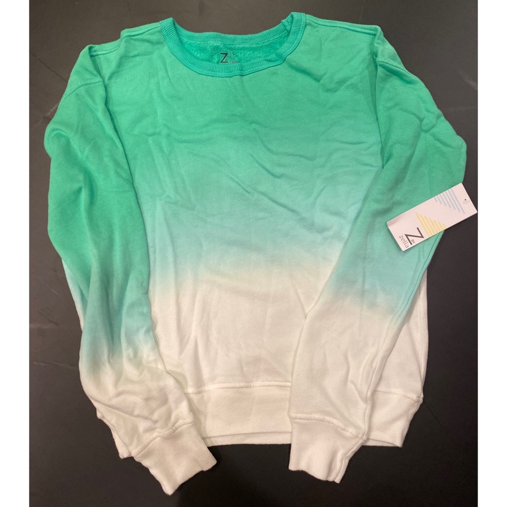 NEW S Zella Z By Zella Womens long Sleeve Green/white Womens